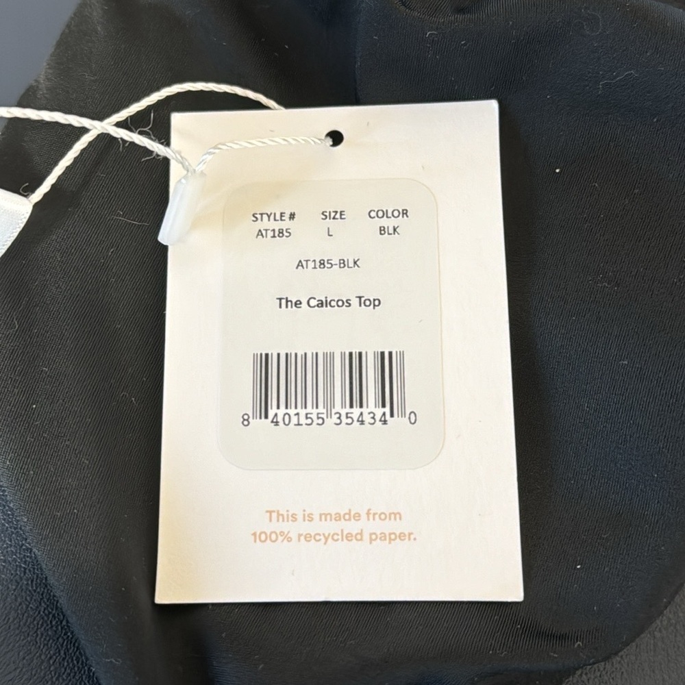 Andie Bikini Swim Top Women's L Black The Caicos Top # AT185 NWT 1673 - Picture 6 of 12